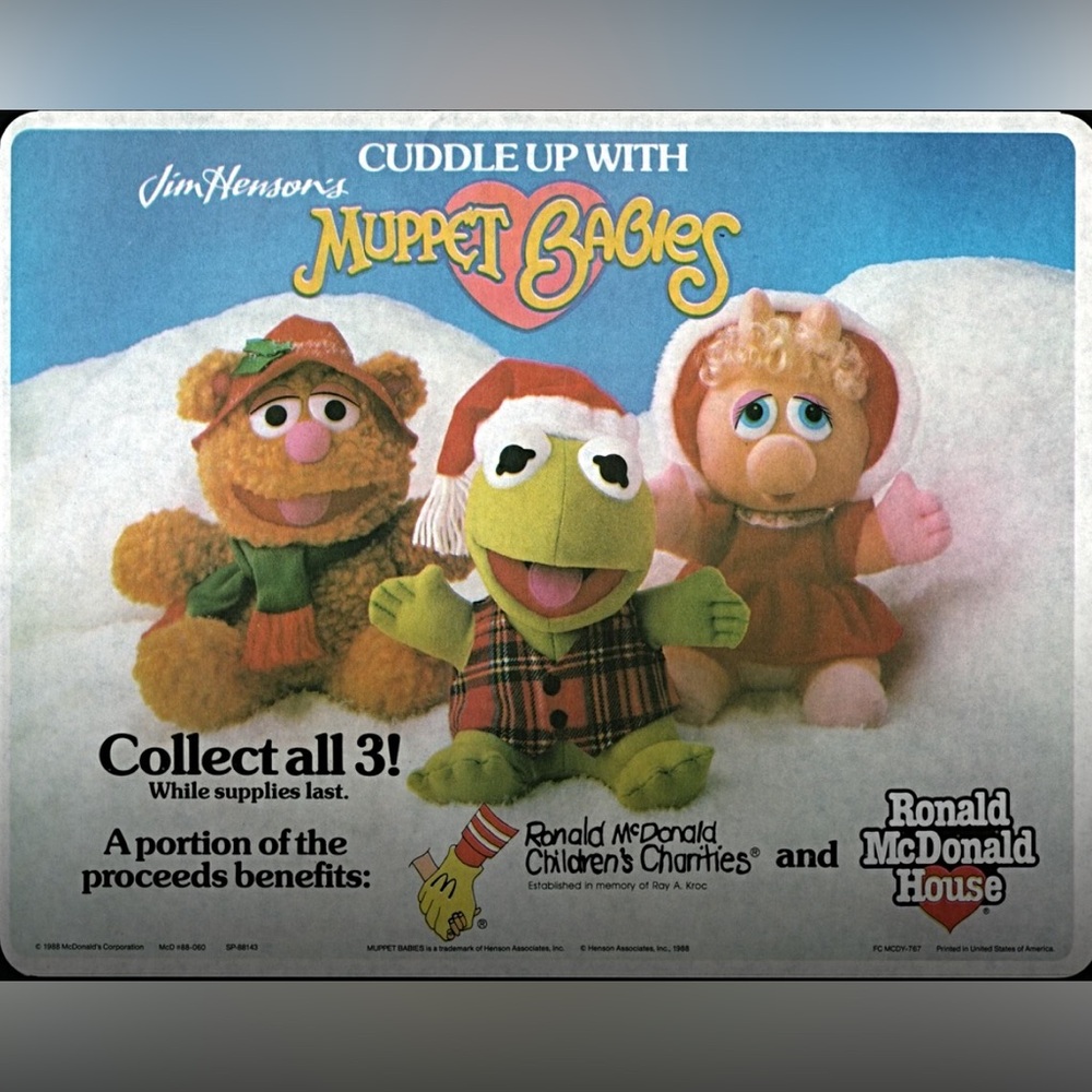 BNWT McDonalds 1988 vintage baby Kermit